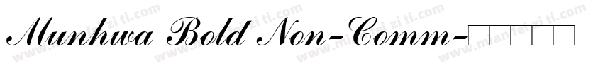 Munhwa Bold Non-Comm字体转换